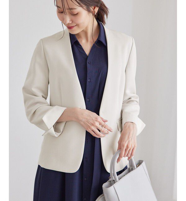 Rope&rsquo;Picnic「【一部店舗限定34-42サイズ】360&deg;ウルトラストレッチ/ノーラペルジャケット」|テーラードジャケット|