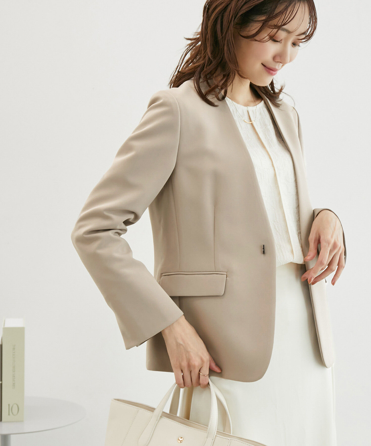 Rope&rsquo;Picnic「【一部店舗限定34-42サイズ】360&deg;ウルトラストレッチ/ノーラペルジャケット」|テーラードジャケット|