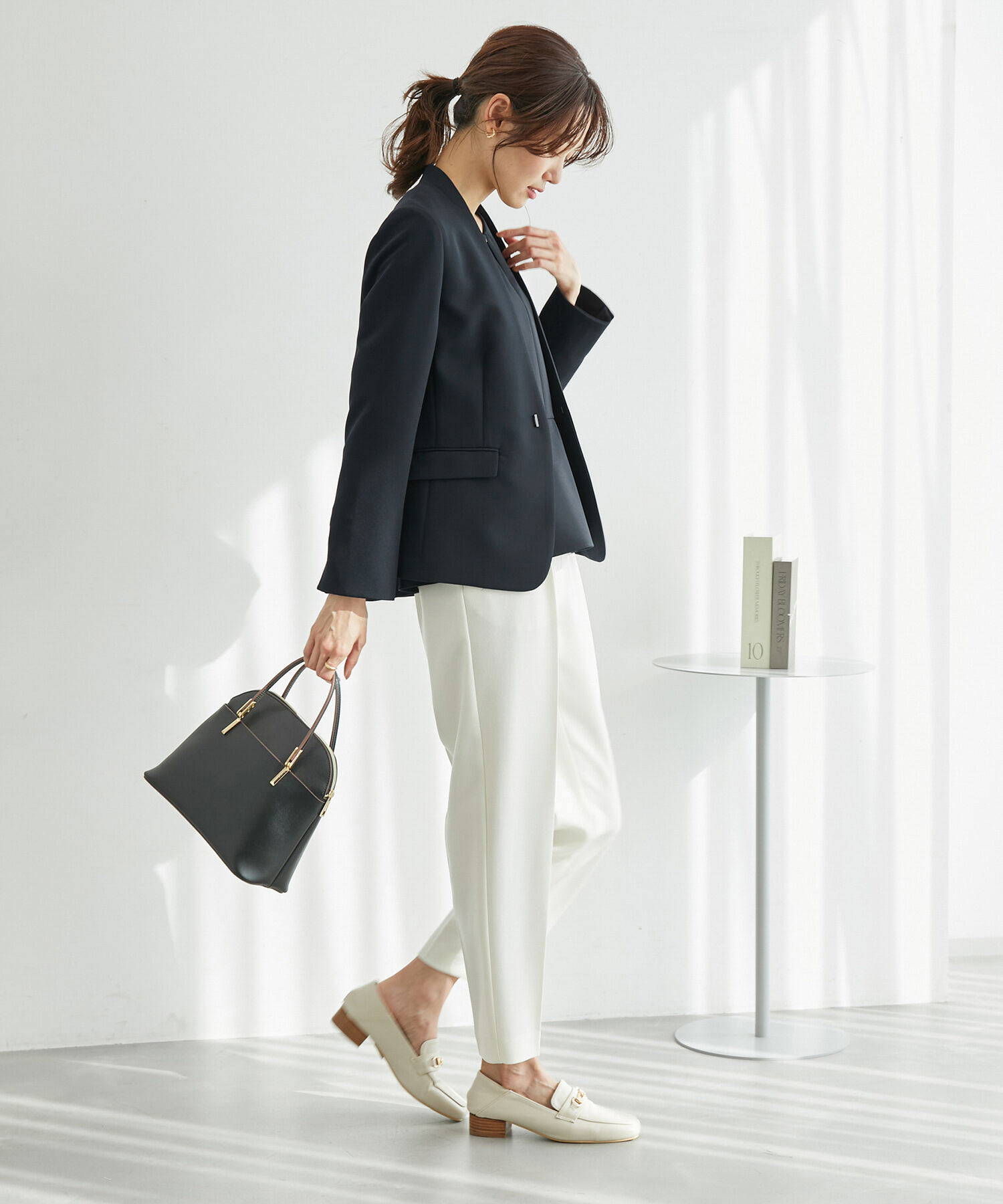 Rope&rsquo;Picnic「【一部店舗限定34-42サイズ】360&deg;ウルトラストレッチ/ノーラペルジャケット」|テーラードジャケット|