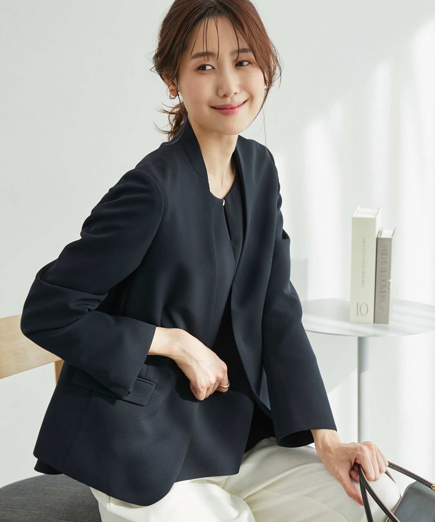 Rope&rsquo;Picnic「【一部店舗限定34-42サイズ】360&deg;ウルトラストレッチ/ノーラペルジャケット」|テーラードジャケット|