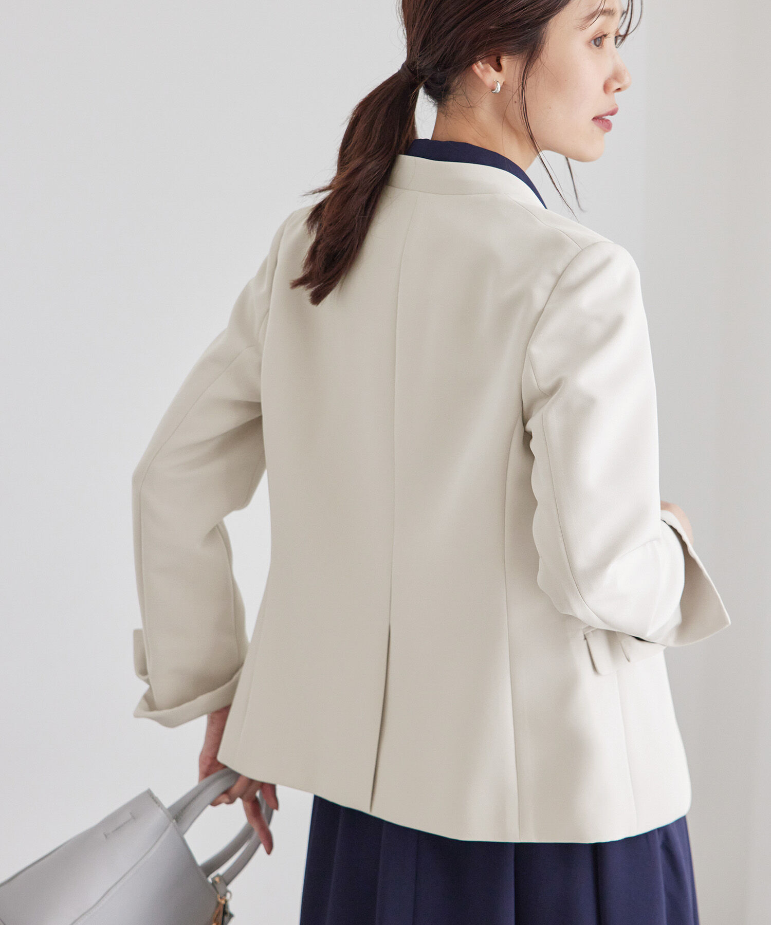 Rope&rsquo;Picnic「【一部店舗限定34-42サイズ】360&deg;ウルトラストレッチ/ノーラペルジャケット」|テーラードジャケット|