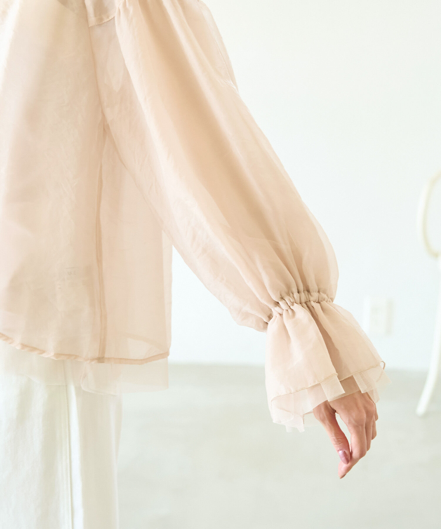 Rope&rsquo;Picnic「【emur/エミュール】シアーチュールレイヤードブラウス」|シャツ・ブラウス|