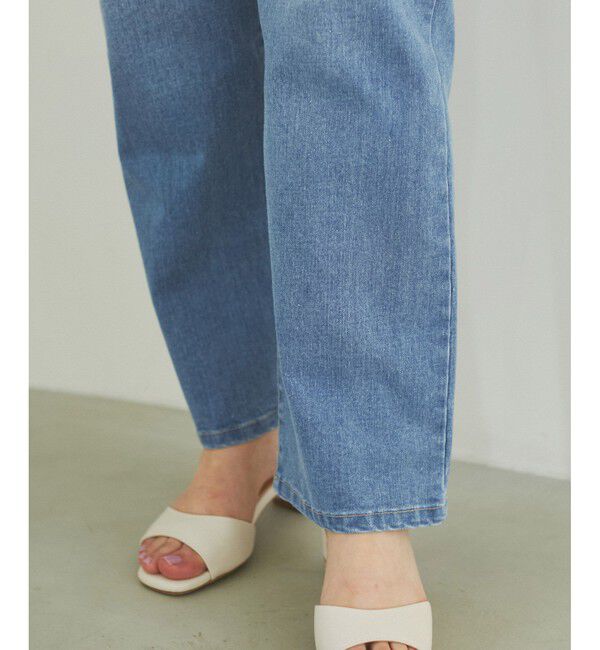 Rope&rsquo;Picnic「【ウエスト革命デニム】ウエストシェイプデニムストレートパンツ」|デニム|