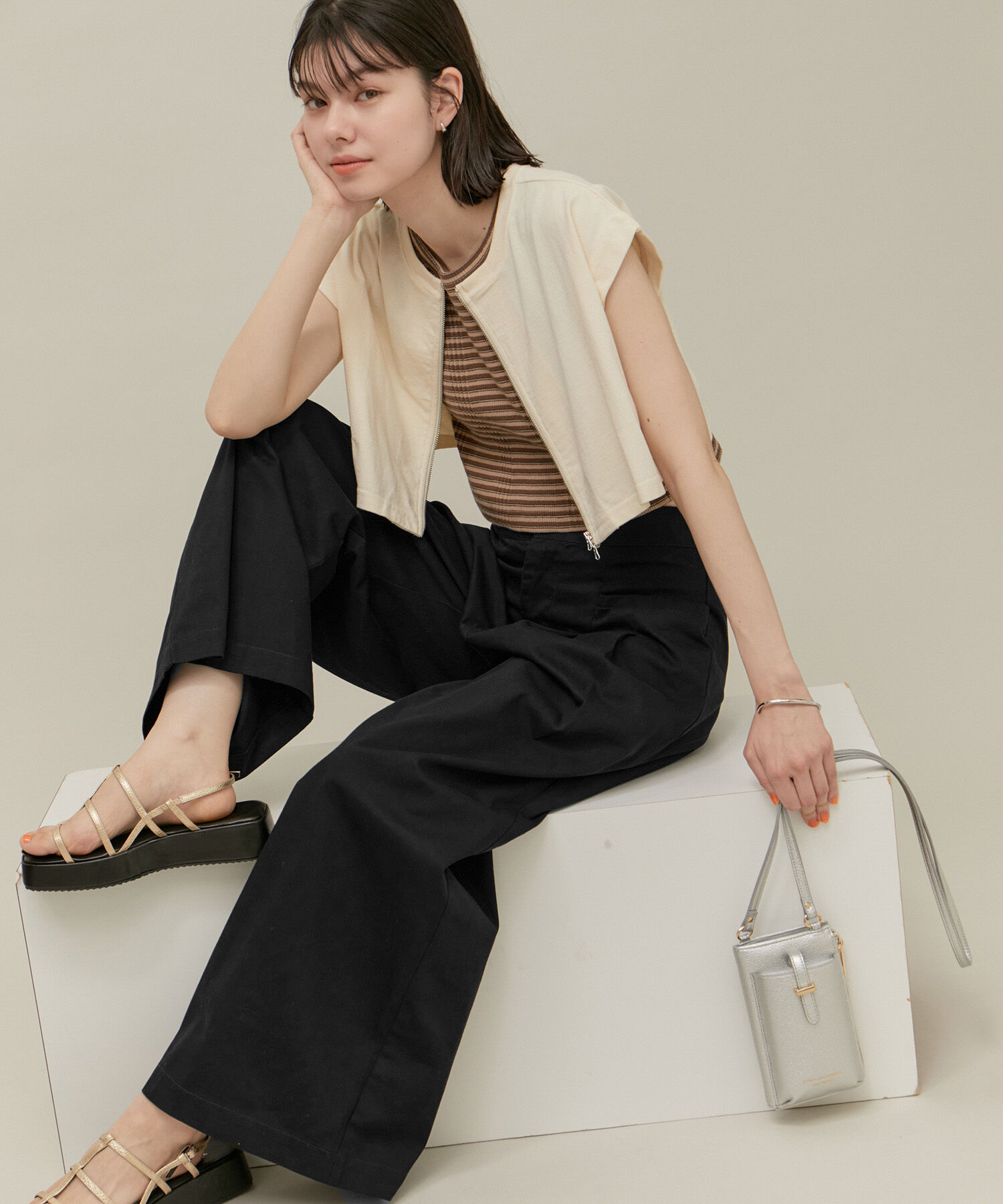 ROPE' PICNIC R「デザインポケットワイドパンツ」|その他|