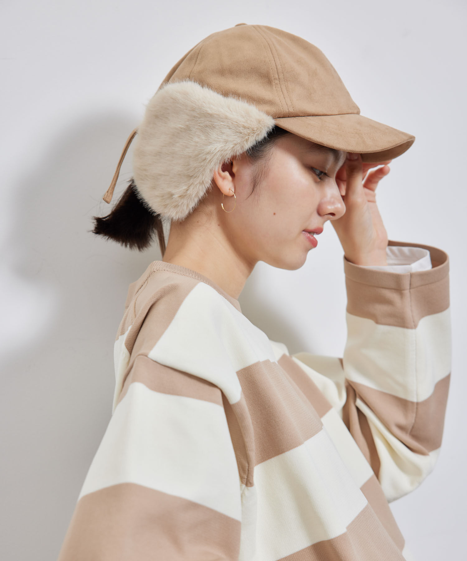 ROPE PICNIC PASSAGE「2WAY/フェイクスエードフライトキャップ」|キャップ・キャスケット|