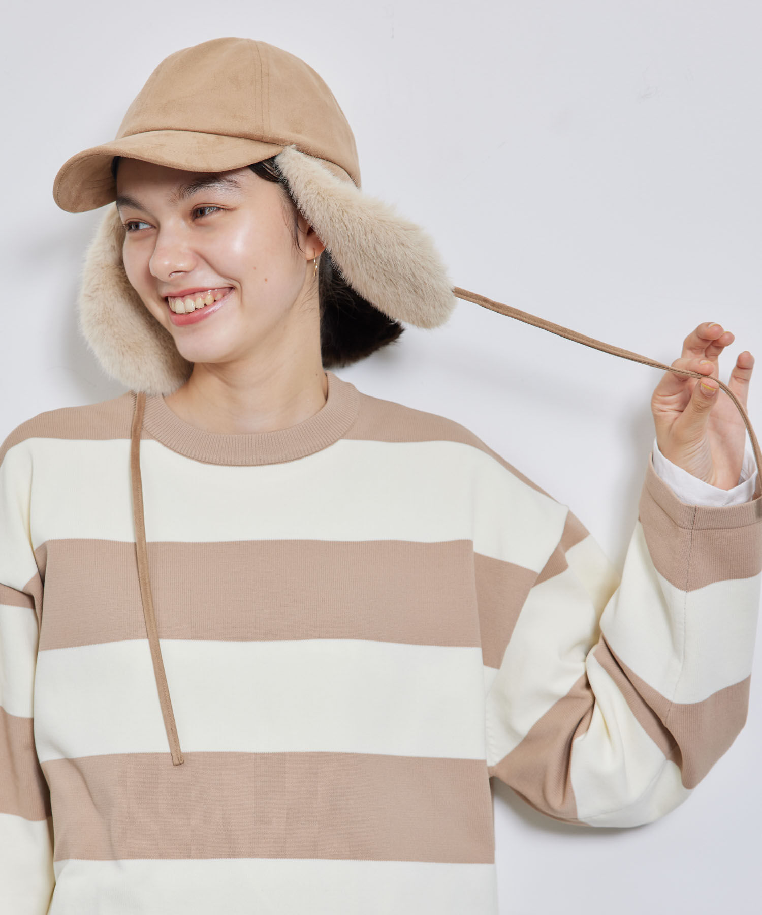 ROPE PICNIC PASSAGE「2WAY/フェイクスエードフライトキャップ」|キャップ・キャスケット|