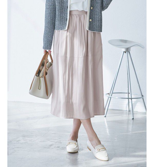 Rope&rsquo;Picnic「切り替えギャザーフレアスカート」|スカート|