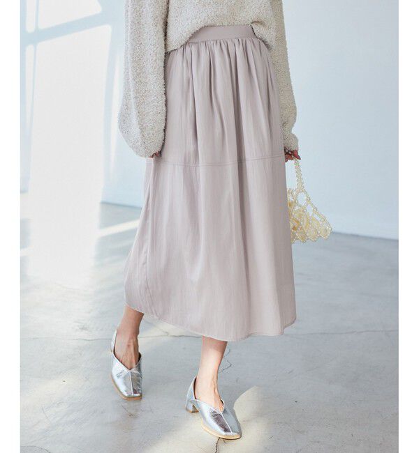 Rope&rsquo;Picnic「切り替えギャザーフレアスカート」|スカート|