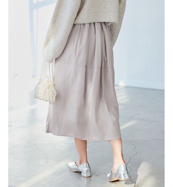 Rope&rsquo;Picnic「切り替えギャザーフレアスカート」|スカート|