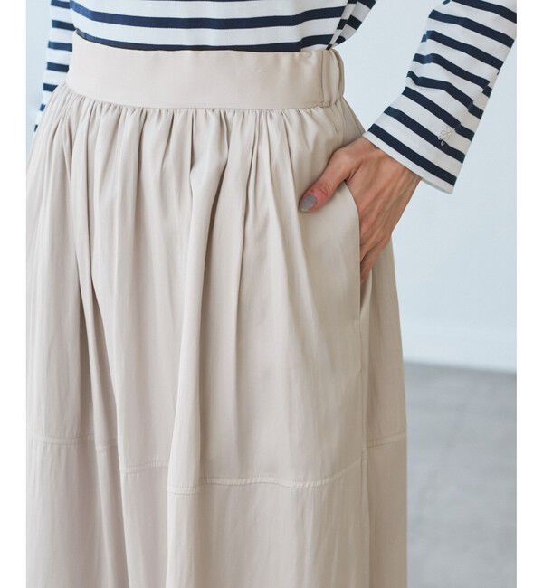 Rope&rsquo;Picnic「切り替えギャザーフレアスカート」|スカート|