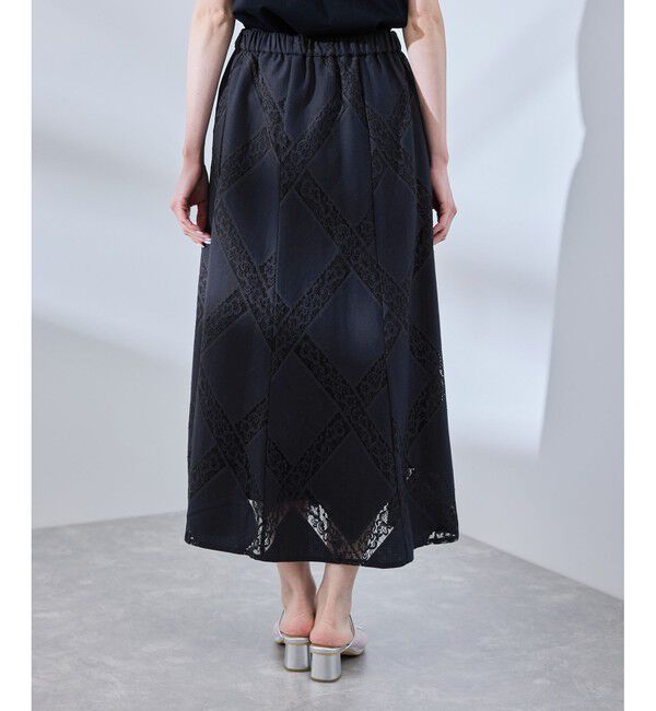 Rope&rsquo;Picnic「ダイアゴナルレーシースカート」|スカート|