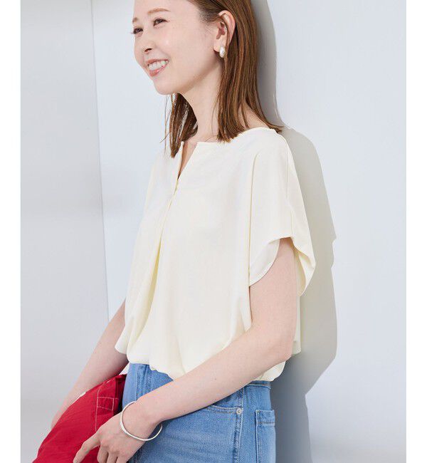 Rope&rsquo;Picnic「カットジョーゼットスキッパートップス」|Tシャツ・カットソー|