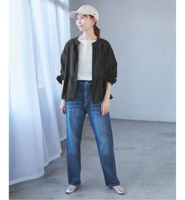 Rope&rsquo;Picnic「【紫外線+近赤外線カット】ペプラムカーディガンブルゾン」|ブルゾン・スタジャン|