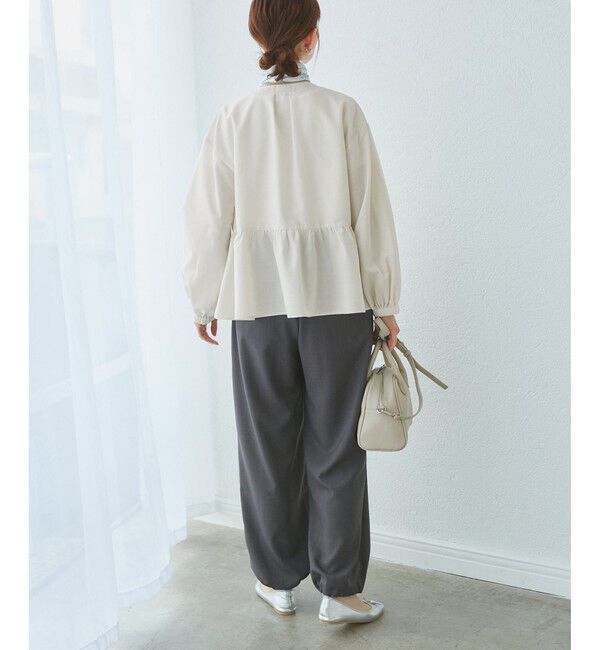 Rope&rsquo;Picnic「【紫外線+近赤外線カット】ペプラムカーディガンブルゾン」|ブルゾン・スタジャン|