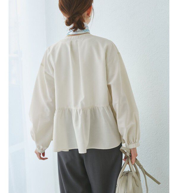 Rope&rsquo;Picnic「【紫外線+近赤外線カット】ペプラムカーディガンブルゾン」|ブルゾン・スタジャン|