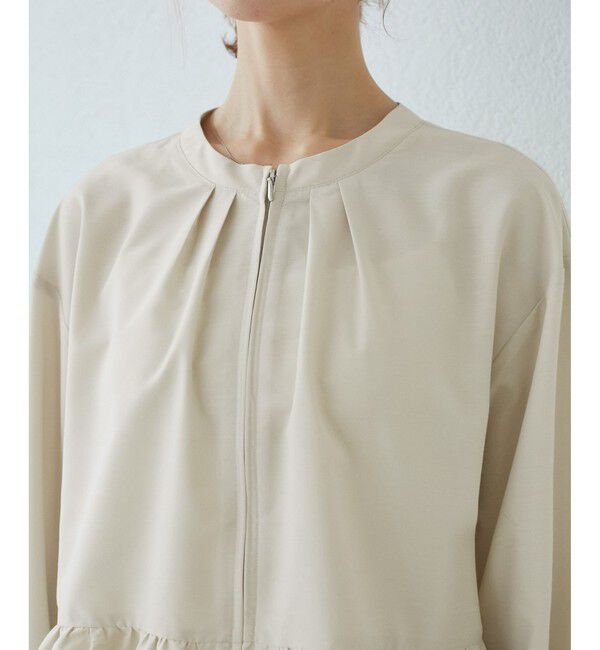 Rope&rsquo;Picnic「【紫外線+近赤外線カット】ペプラムカーディガンブルゾン」|ブルゾン・スタジャン|