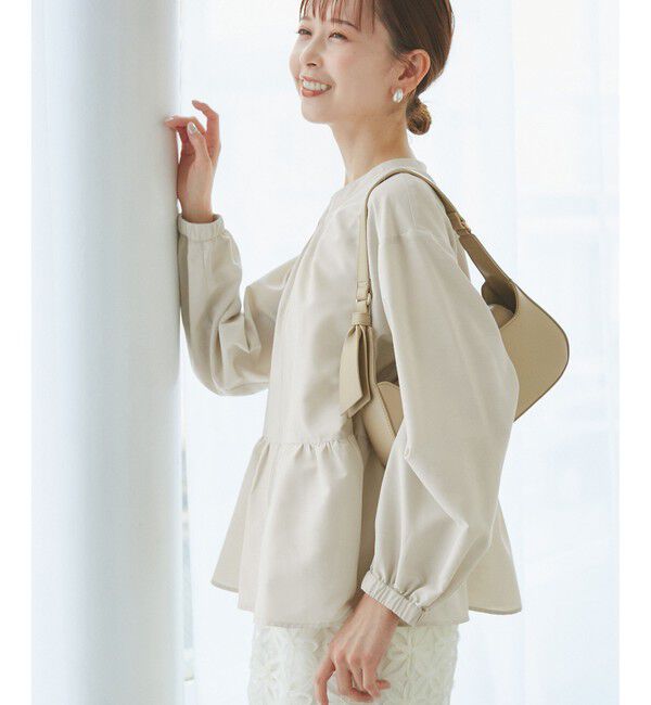 Rope&rsquo;Picnic「【紫外線+近赤外線カット】ペプラムカーディガンブルゾン」|ブルゾン・スタジャン|