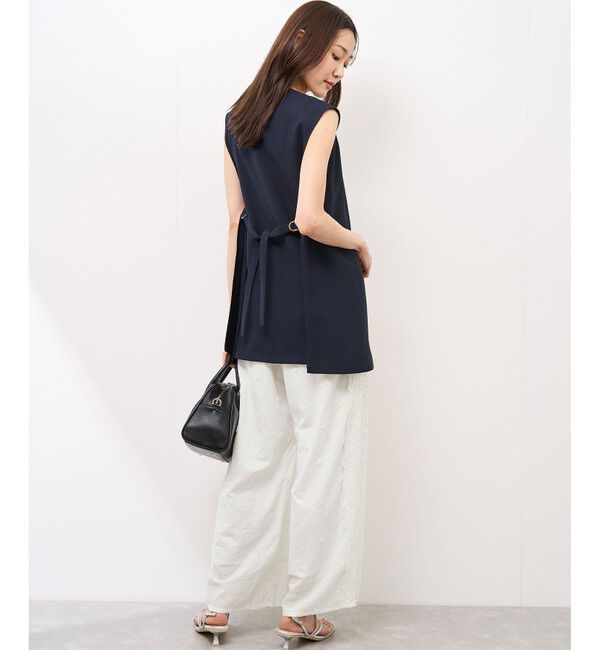 Rope&rsquo;Picnic「3D刺繍レースワイドパンツ/リンクコーデ」|チノ|