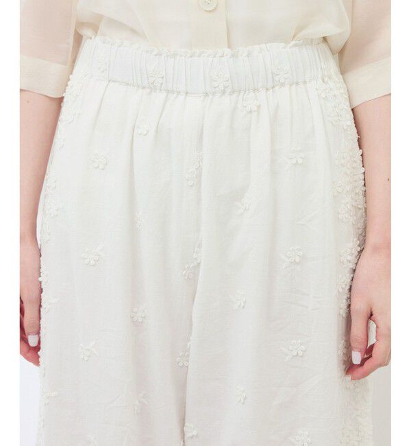 Rope&rsquo;Picnic「3D刺繍レースワイドパンツ/リンクコーデ」|チノ|