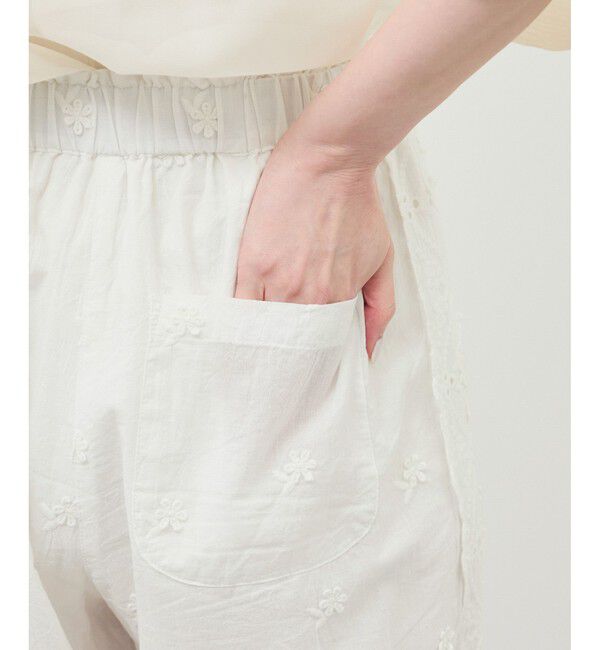 Rope&rsquo;Picnic「3D刺繍レースワイドパンツ/リンクコーデ」|チノ|