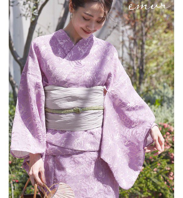 Rope&rsquo;Picnic「【emur/エミュール】1人で着られる浴衣キャミワンピースセット」|その他|ラベンダー(52)