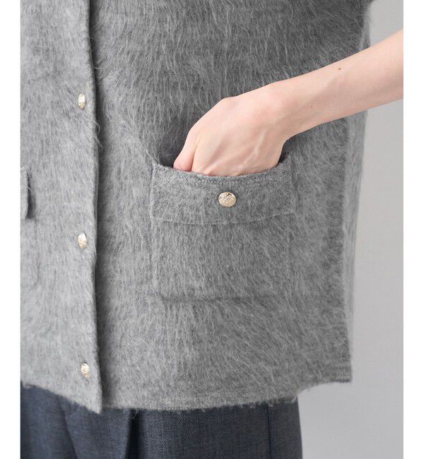 Rope&rsquo;Picnic「ダブルフェイス襟取り外し起毛カーディガン」|カーディガン|