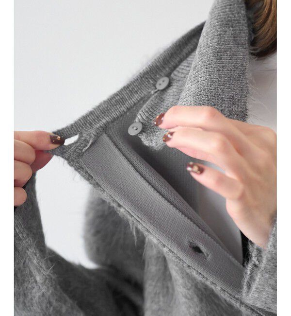 Rope&rsquo;Picnic「ダブルフェイス襟取り外し起毛カーディガン」|カーディガン|