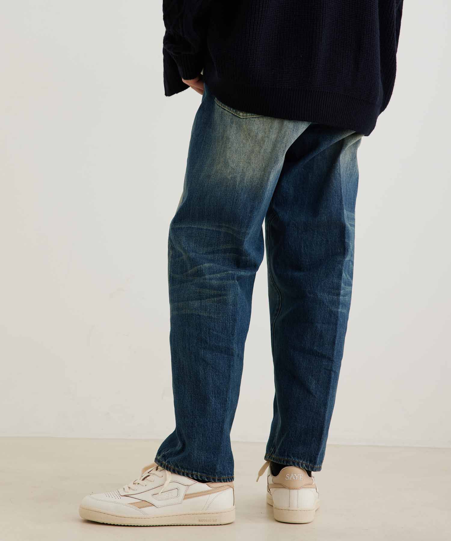 ADAM ET ROPE'「【コットンUSA】バギー クロップド デニムパンツ/サステナブル」|デニム|