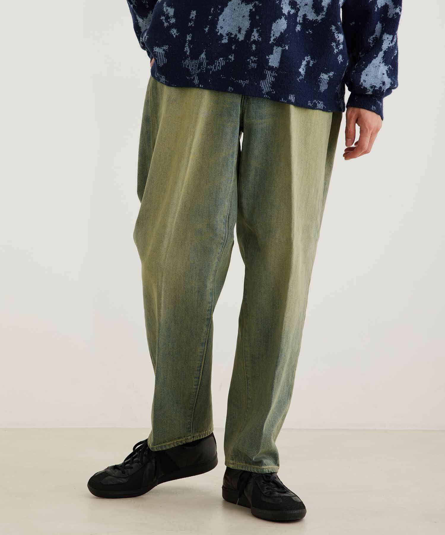 ADAM ET ROPE'「【コットンUSA】バギー クロップド デニムパンツ/サステナブル」|デニム|