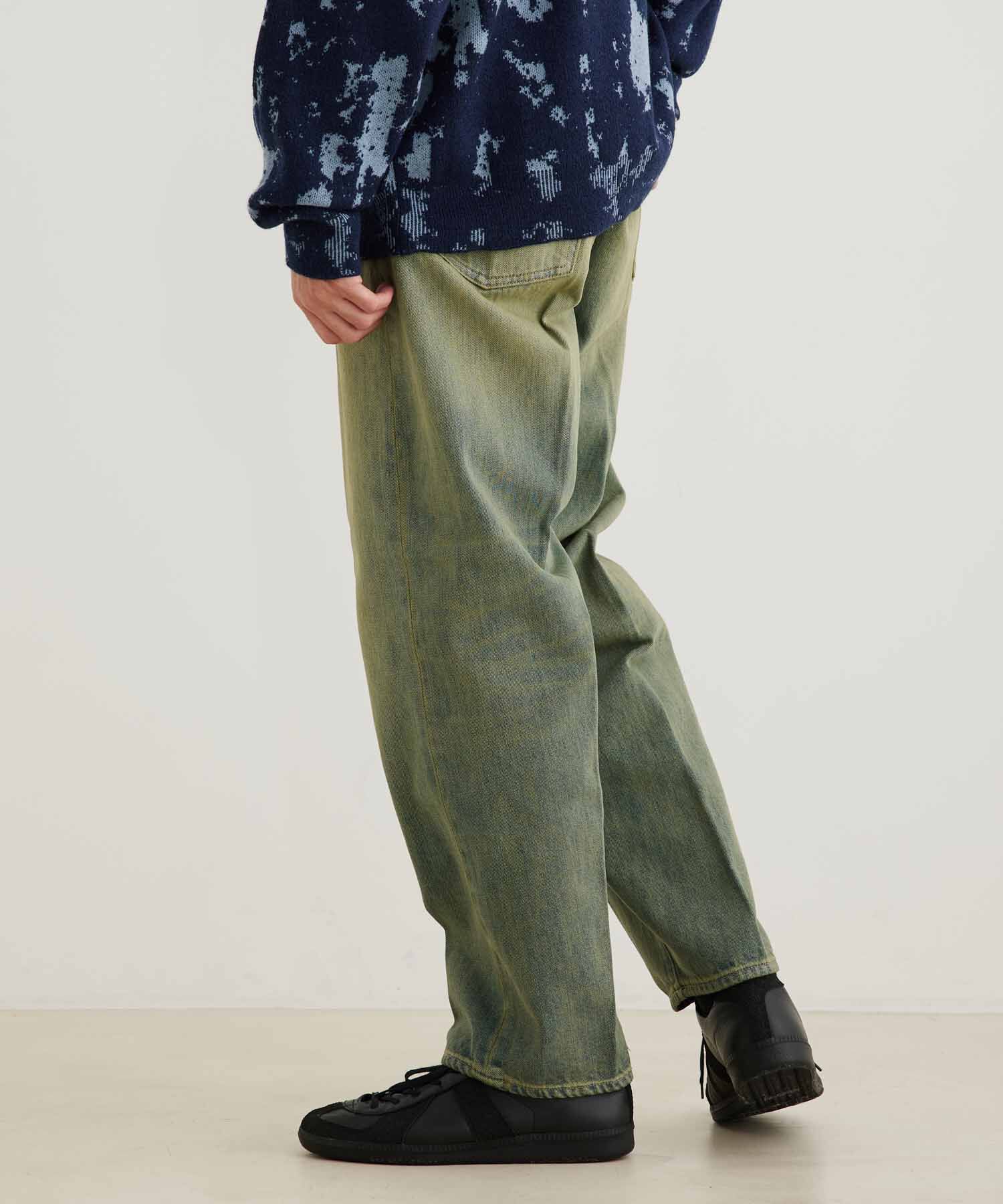 ADAM ET ROPE'「【コットンUSA】バギー クロップド デニムパンツ/サステナブル」|デニム|