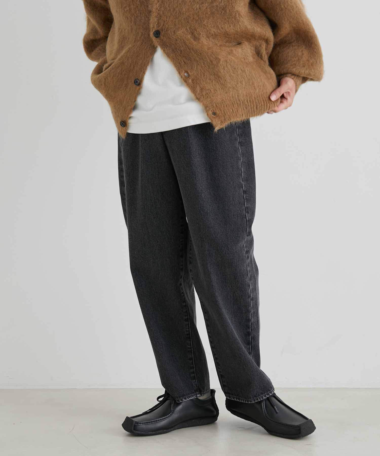 ADAM ET ROPE'「【コットンUSA】バギー クロップド デニムパンツ/サステナブル」|デニム|