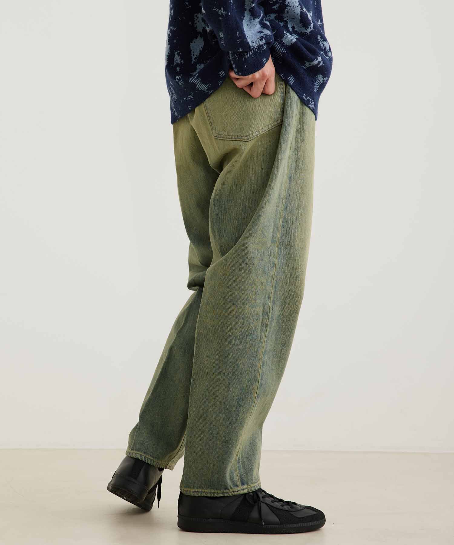 ADAM ET ROPE'「【コットンUSA】バギー クロップド デニムパンツ/サステナブル」|デニム|