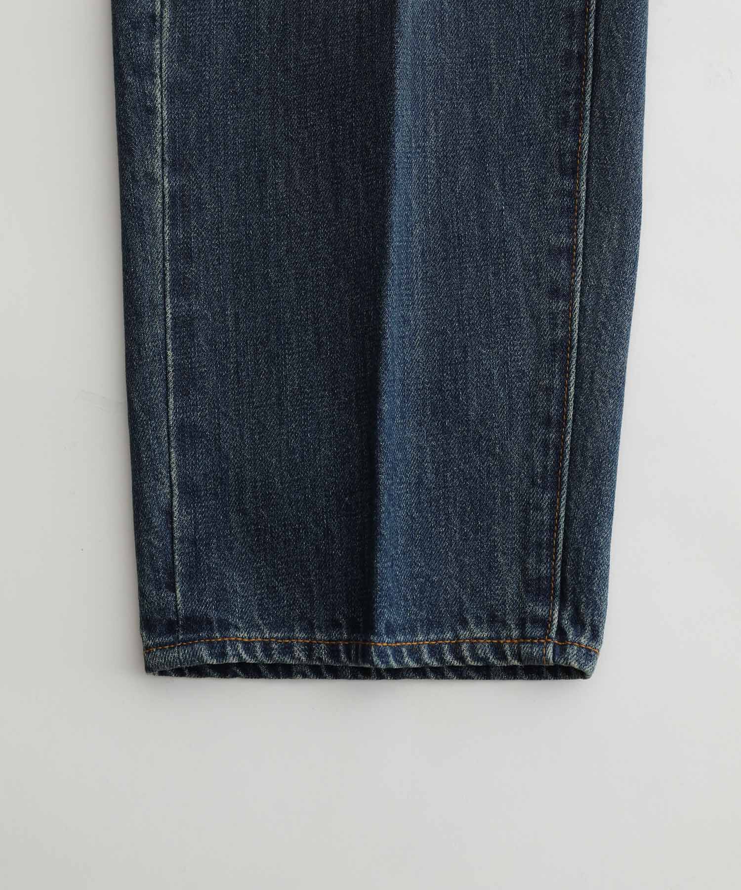 ADAM ET ROPE'「【コットンUSA】バギー クロップド デニムパンツ/サステナブル」|デニム|