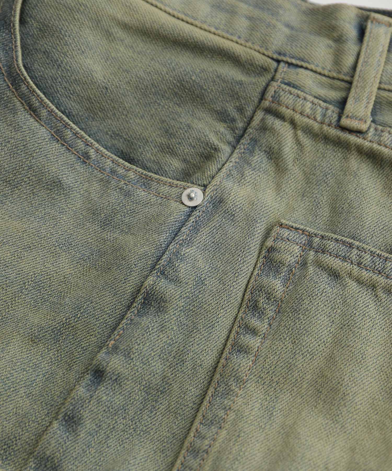 ADAM ET ROPE'「【コットンUSA】バギー クロップド デニムパンツ/サステナブル」|デニム|