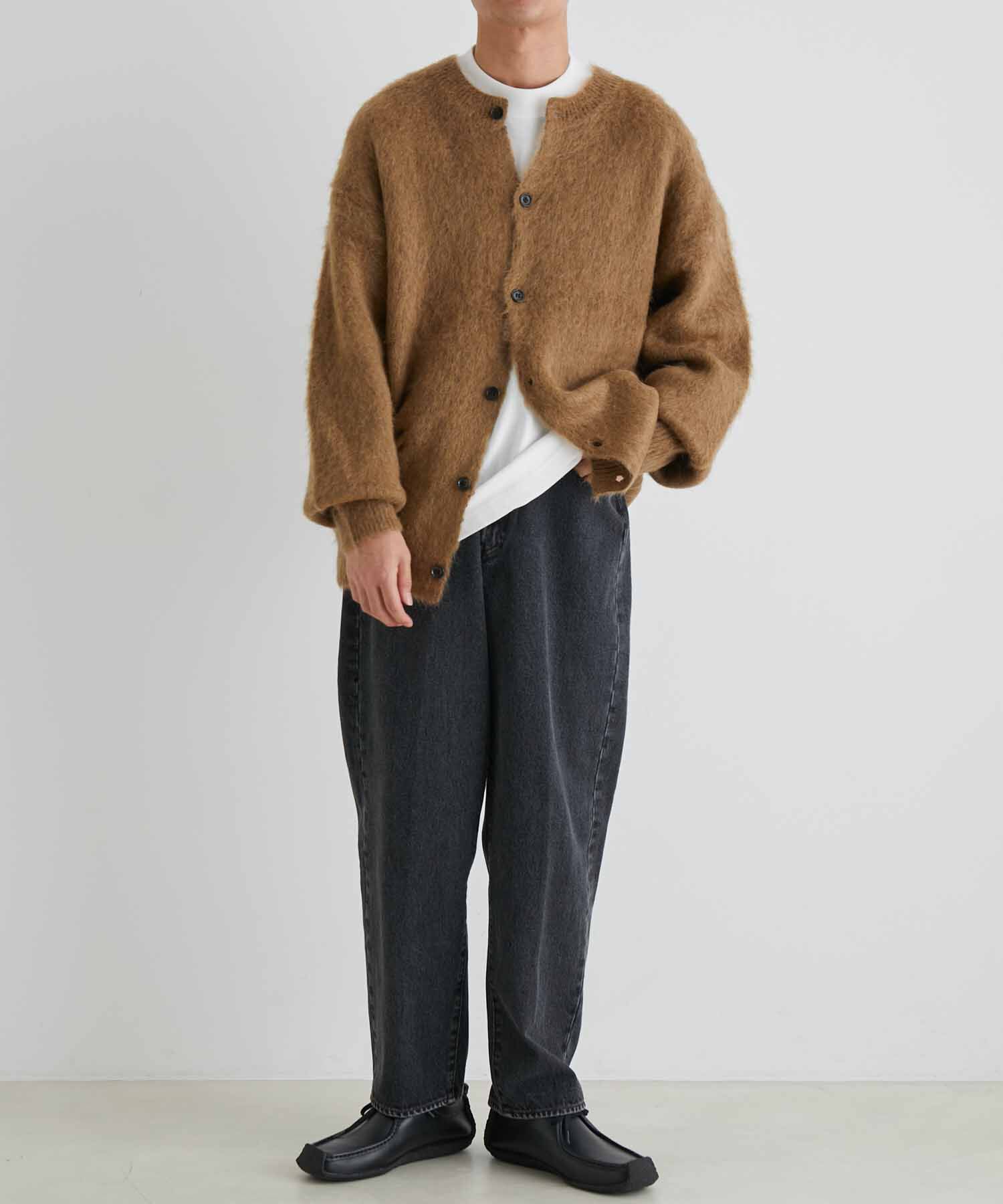 ADAM ET ROPE'「【コットンUSA】バギー クロップド デニムパンツ/サステナブル」|デニム|