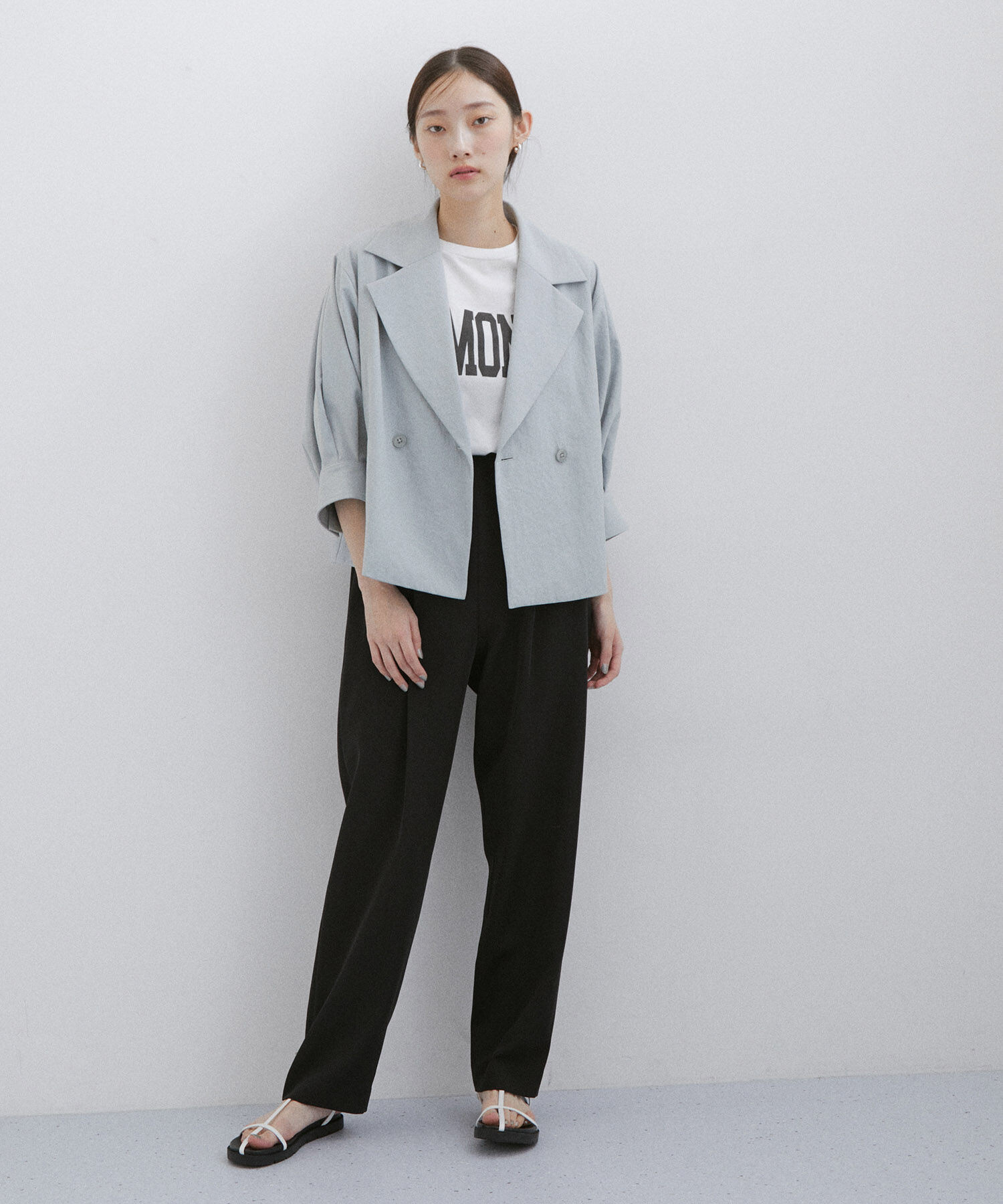 ADAM ET ROPE'「【サステナブル】2WAYシルエットシャツジャケット」|テーラードジャケット|