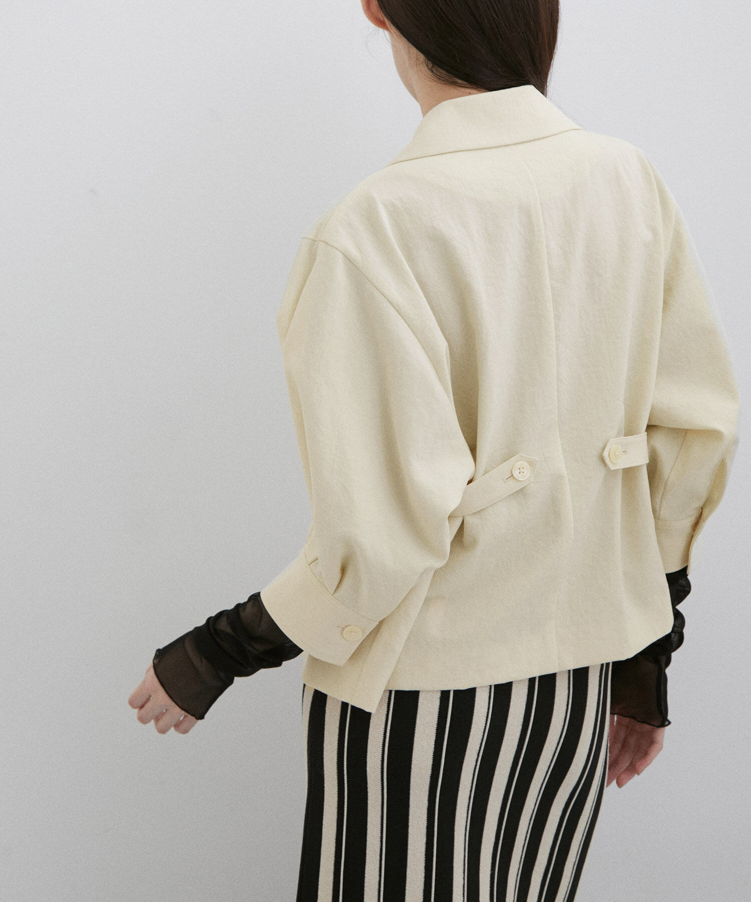 ADAM ET ROPE'「【サステナブル】2WAYシルエットシャツジャケット」|テーラードジャケット|