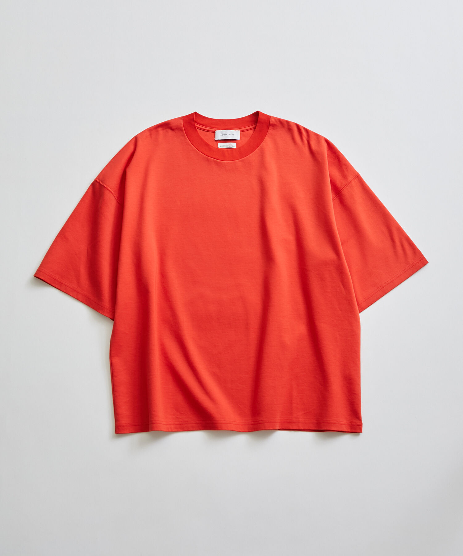 ADAM ET ROPE'「【Albini/アルビニ】オーガニック ポンチ ドロップショルダー ビッグ Tシャツ」|Tシャツ・カットソー|