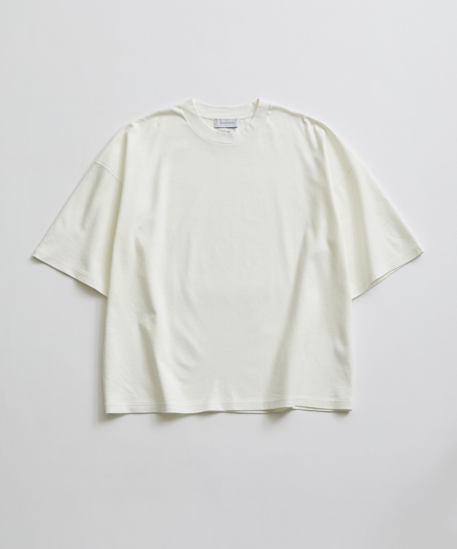 ADAM ET ROPE'「【Albini/アルビニ】オーガニック ポンチ ドロップショルダー ビッグ Tシャツ」|Tシャツ・カットソー|