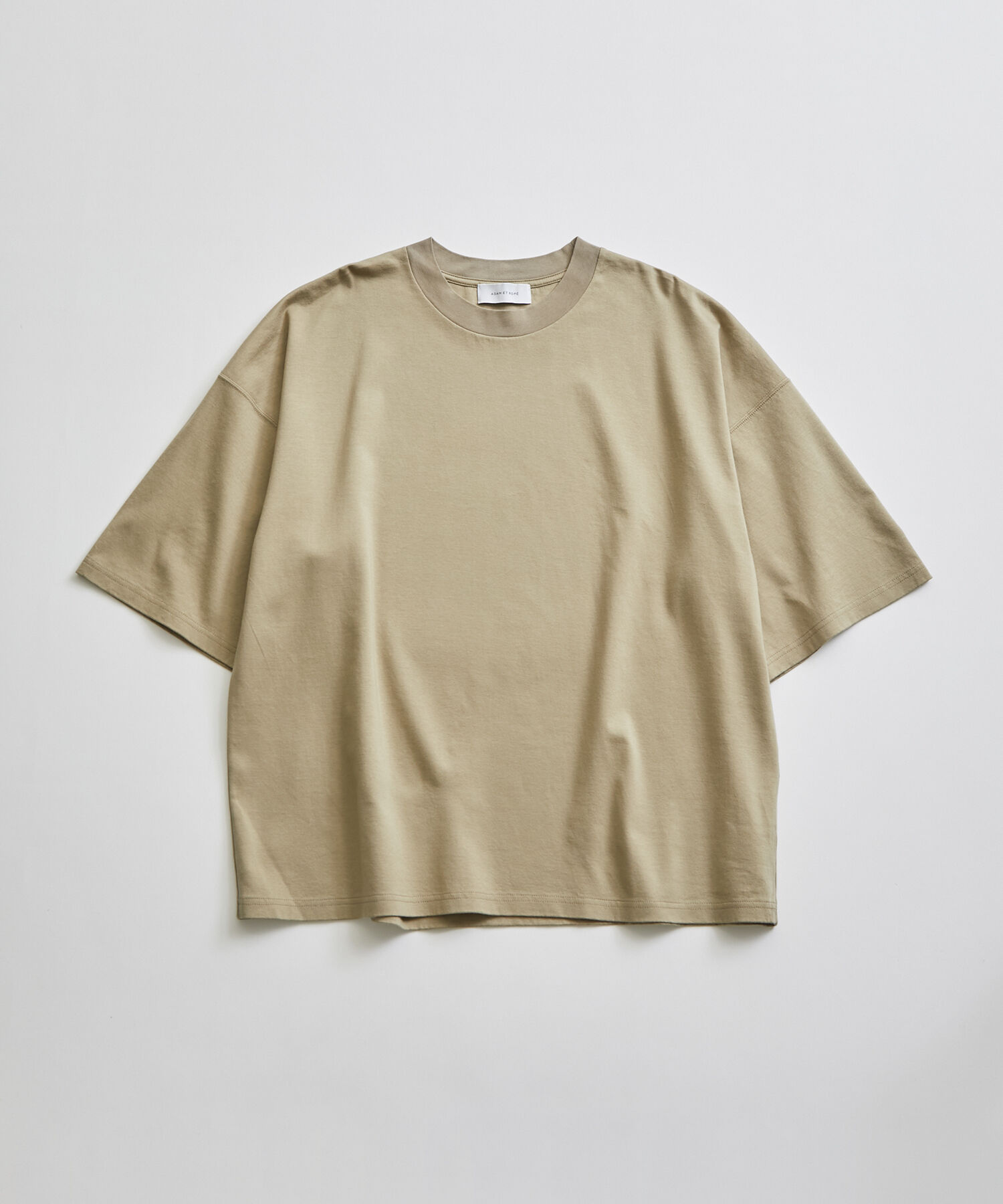 ADAM ET ROPE'「【Albini/アルビニ】オーガニック ポンチ ドロップショルダー ビッグ Tシャツ」|Tシャツ・カットソー|