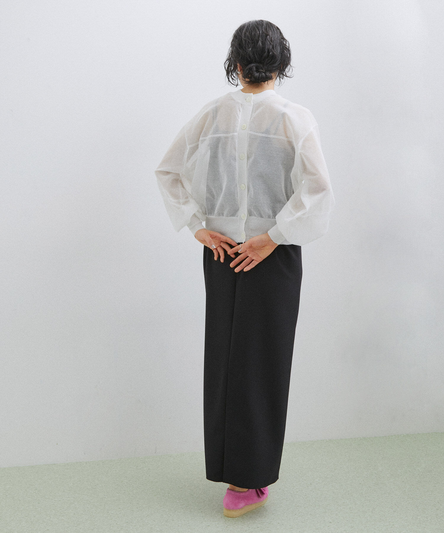 ADAM ET ROPE'「【2WAY】シアーカーディガン」|カーディガン|