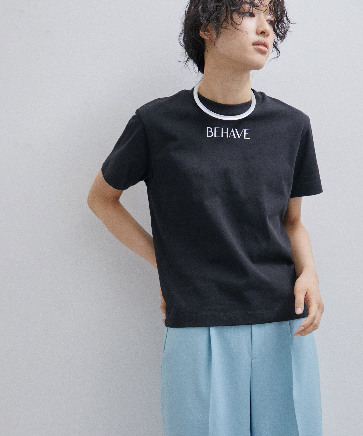 ADAM ET ROPE'「プリントコンパクトTEE」|Tシャツ・カットソー|