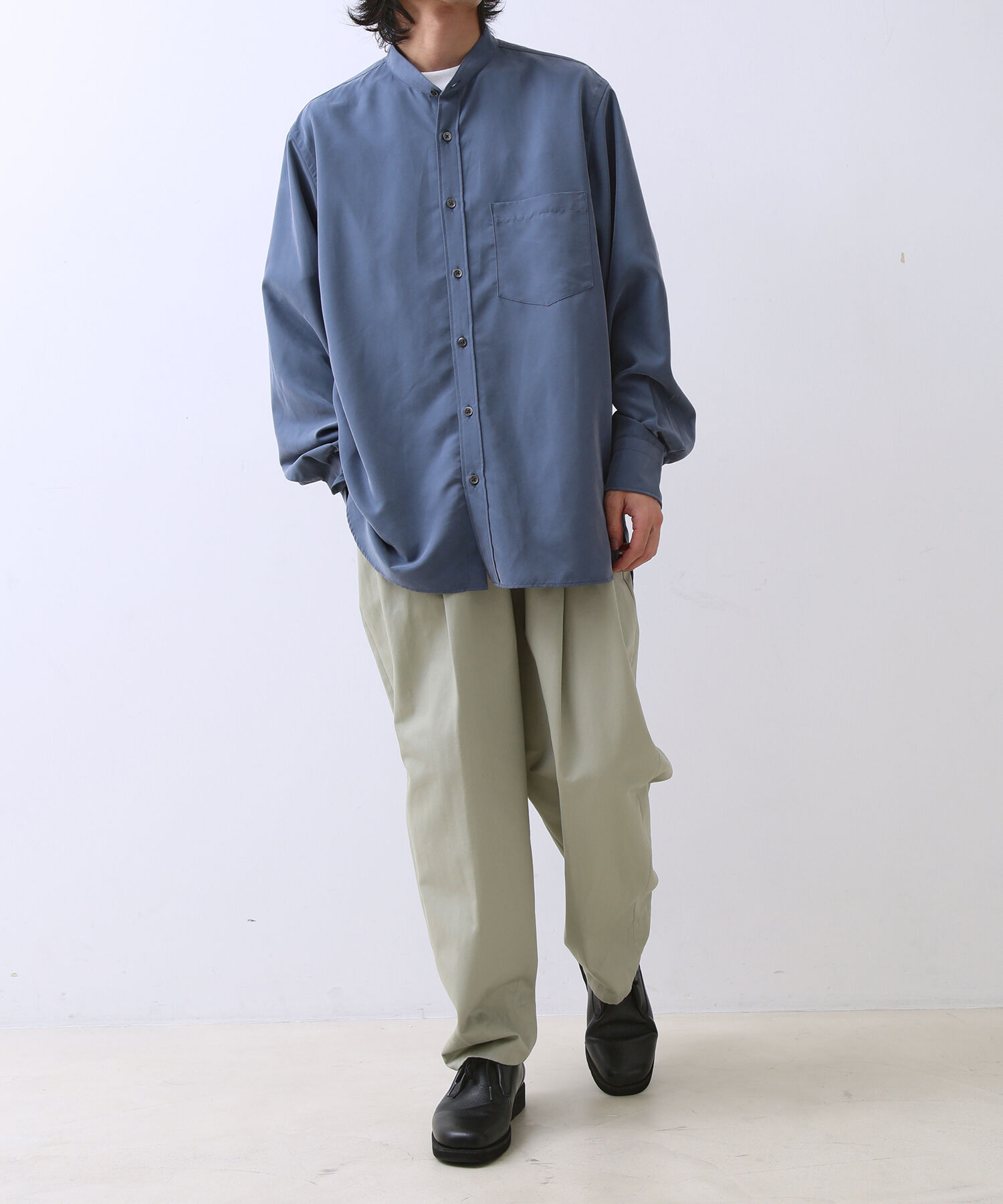 ADAM ET ROPE'「オーガニックコットン ツータック ワイドテーパード ロールアップパンツ / イージーケア / ユニセックス」|その他|