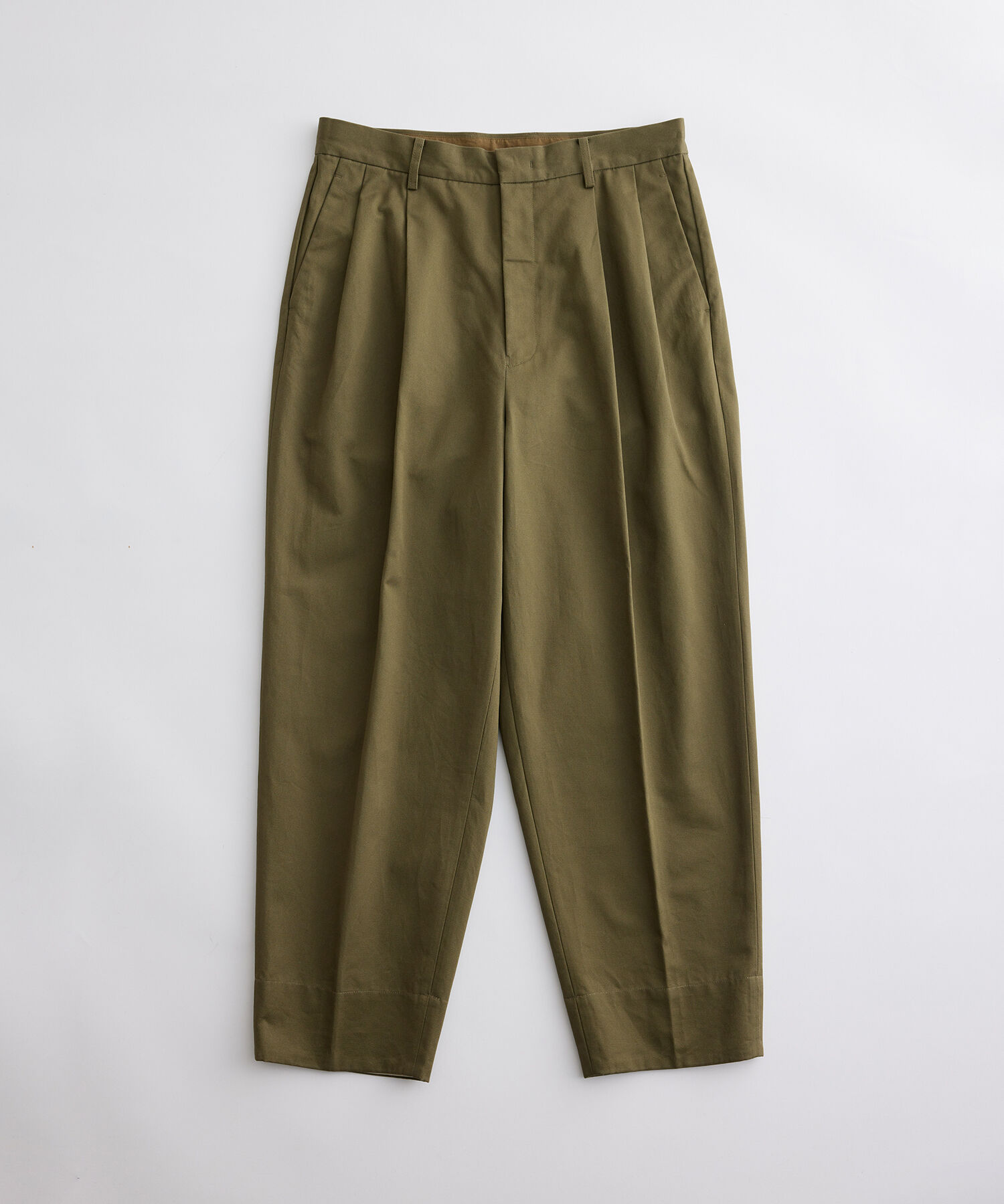 ADAM ET ROPE'「オーガニックコットン ツータック ワイドテーパード ロールアップパンツ / イージーケア / ユニセックス」|その他|