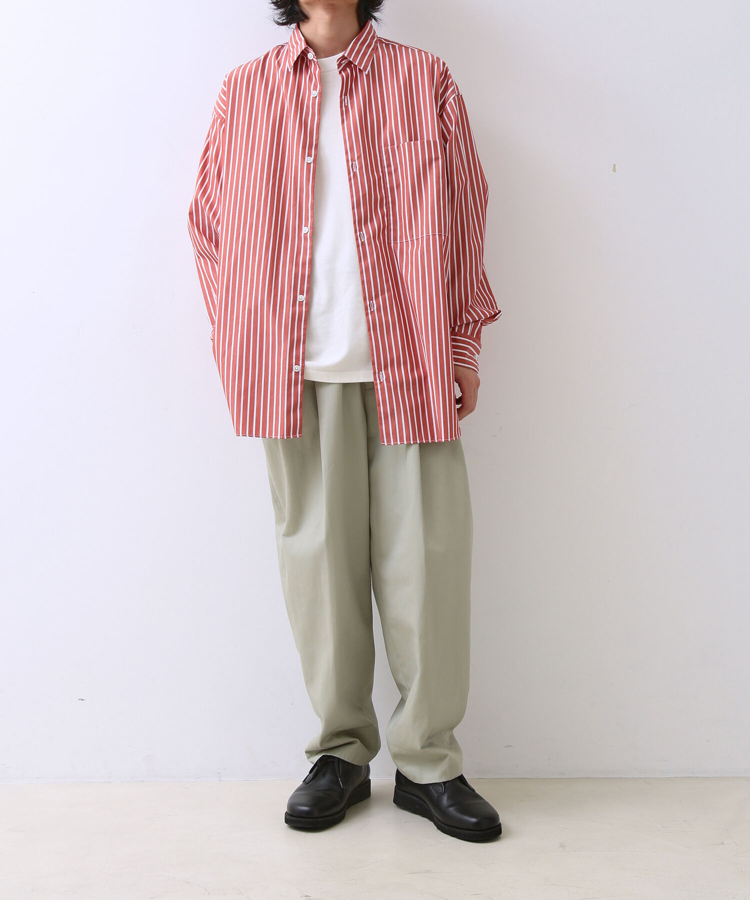 ADAM ET ROPE'「オーガニックコットン ツータック ワイドテーパード ロールアップパンツ / イージーケア / ユニセックス」|その他|