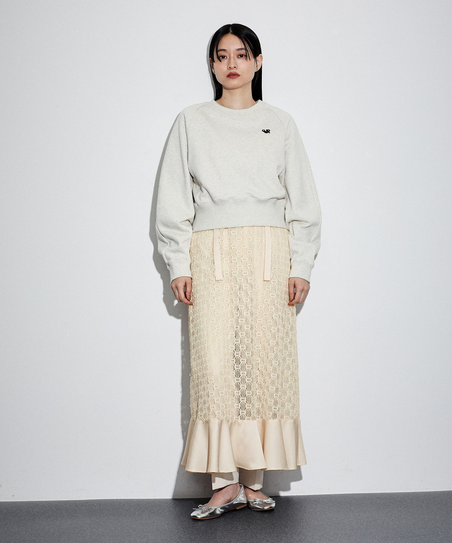 ADAM ET ROPE'「ジオメトリックレースキャミワンピース」|ワンピース|