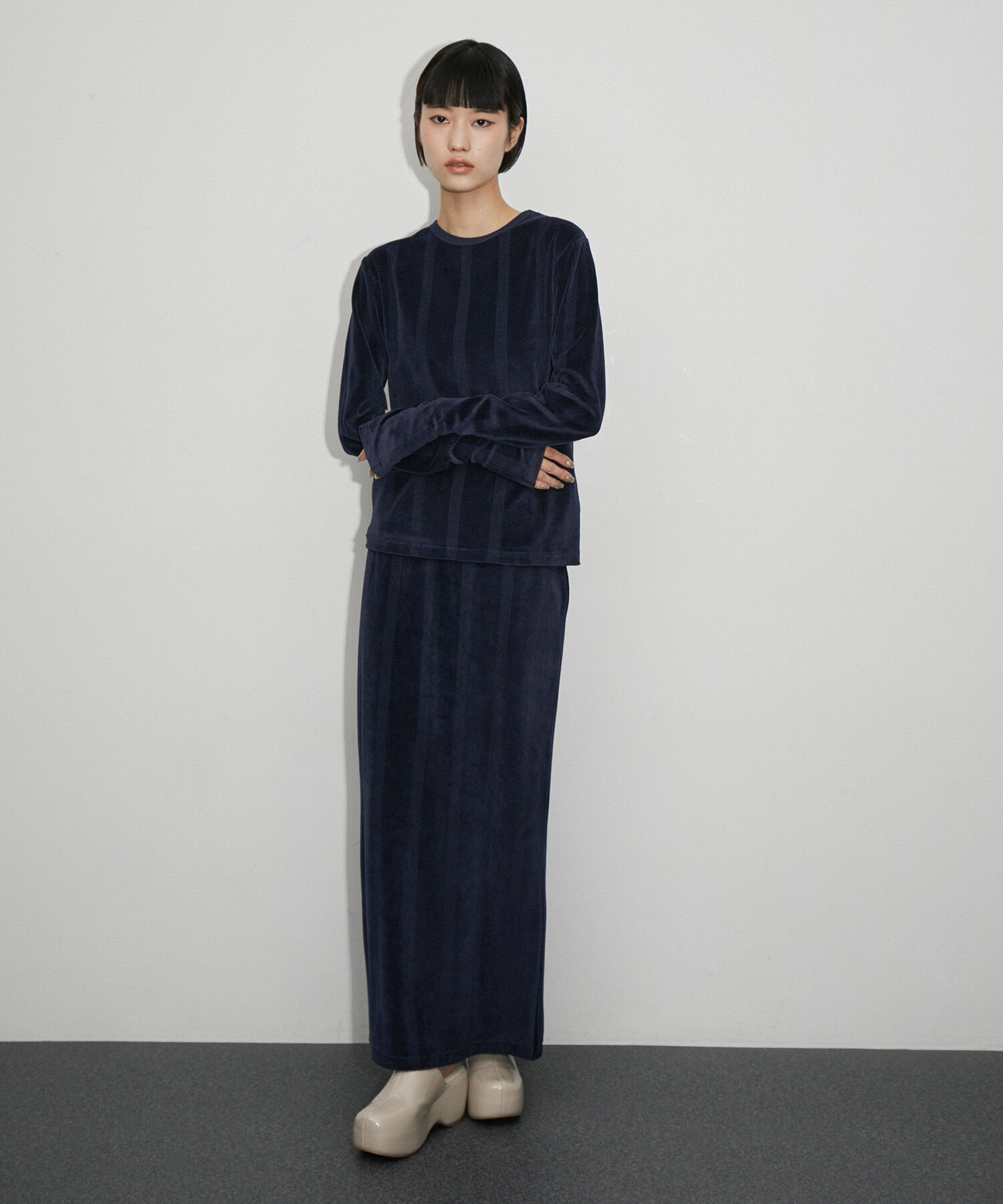 ADAM ET ROPE'「【Miller for ADAM ET ROPE'】別注 ベロア SKIRT          」|スカート|