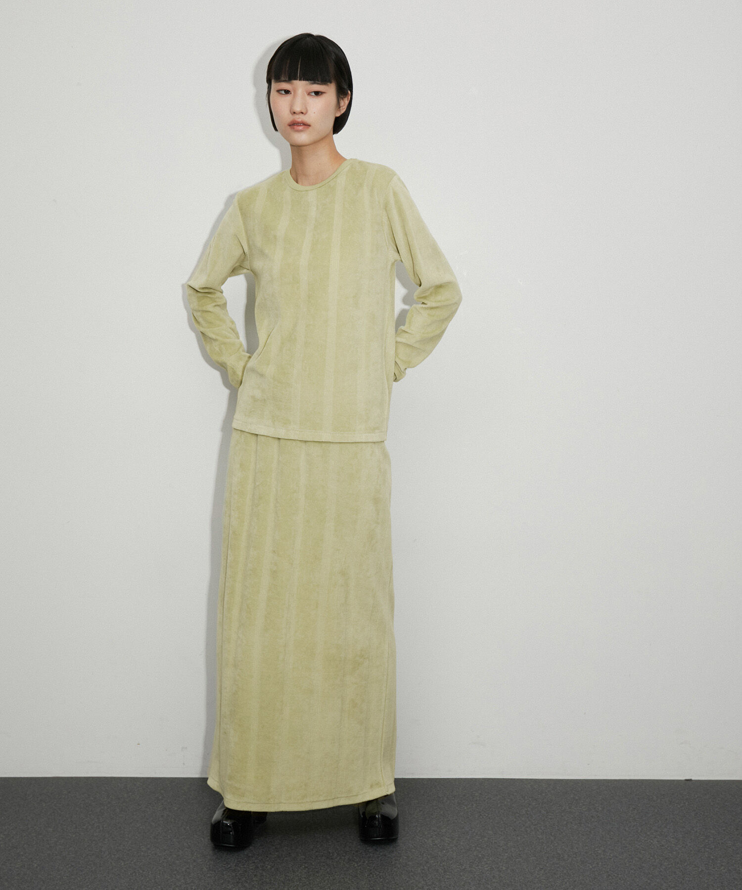 ADAM ET ROPE'「【Miller for ADAM ET ROPE'】別注 ベロア SKIRT          」|スカート|