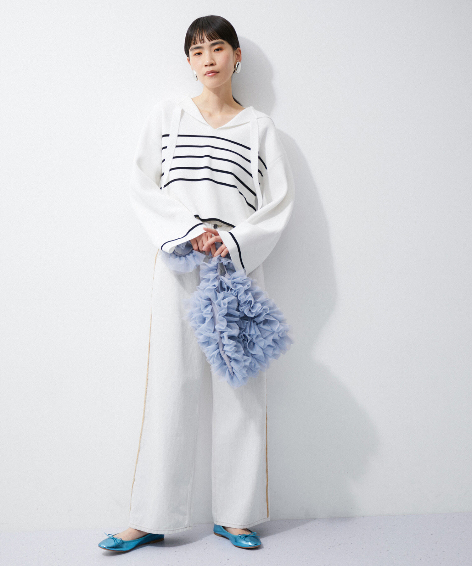 ADAM ET ROPE'「【サステナブル】メタリックバレエ」|バレエシューズ|