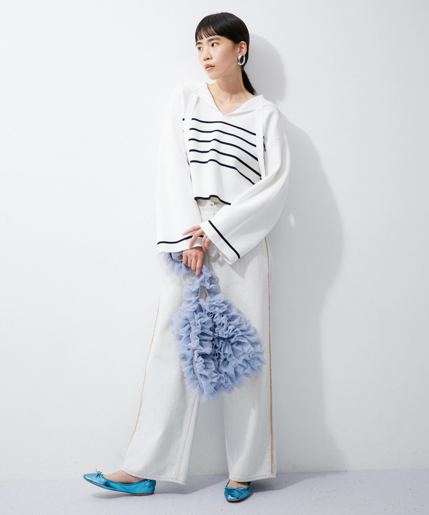 ADAM ET ROPE'「【サステナブル】メタリックバレエ」|バレエシューズ|